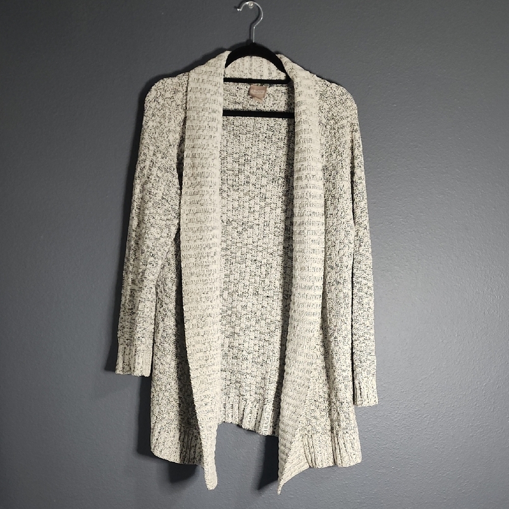 Chico's Cream Textured Women's Cardigan
